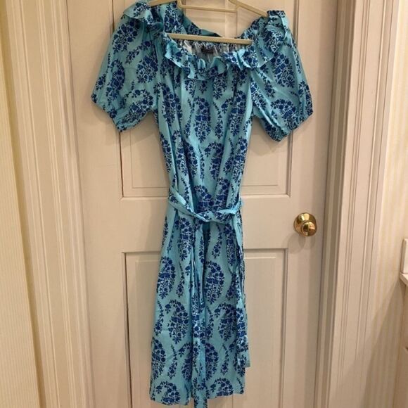 SOLD OUT ONLINE NWT M.D.S. Stripes Amy Striped Off-The-Shoulder Dress - Picture 4 of 5